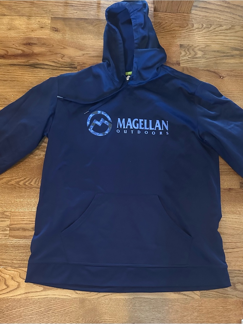 Magellan Outdoors Navy Blue Hooded Pullover with Logo